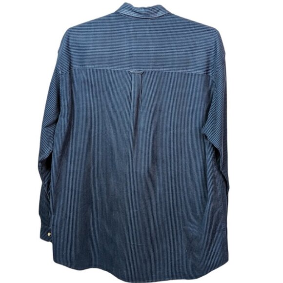 COLUMBIA SPORTSWEAR COMPANY Cotton Button Down Shirt Blue Stripe Size XXL - Picture 9 of 14